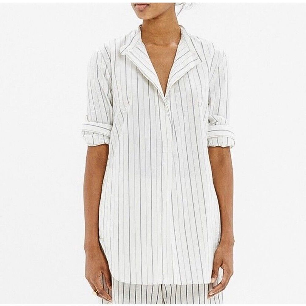 Madewell Striped The Perfect Tunic Shirt Size Small Long Sleeve - Picture 1 of 11